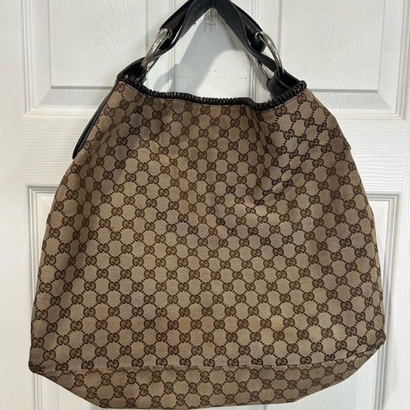 100% Authentic Vintage GUCCI Horsebit Large Hobo Bag🤎 - Picture 1 of 15